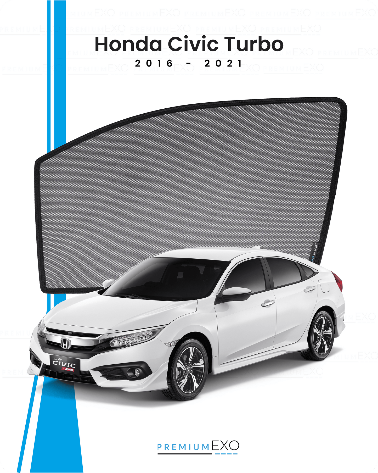Honda Civic Turbo 2016-2021 Car Sunshades