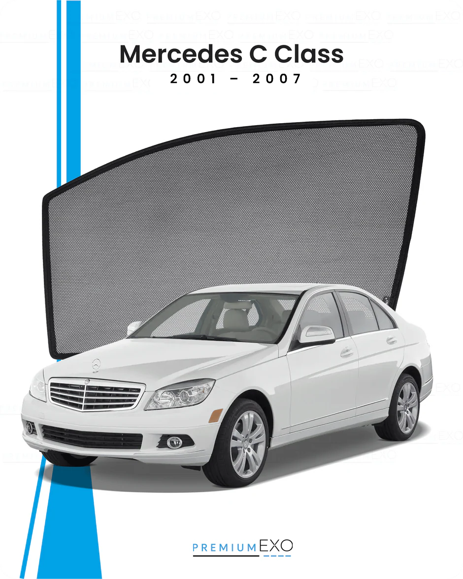 Mercedes C Class 2001–2007 Car Window Sun Shades