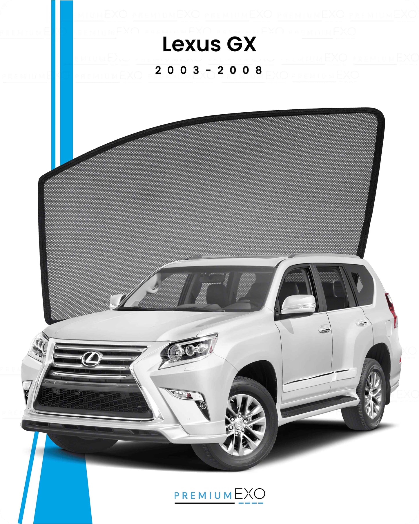 Lexus GX 2003–2008 Car Window Sun Shades