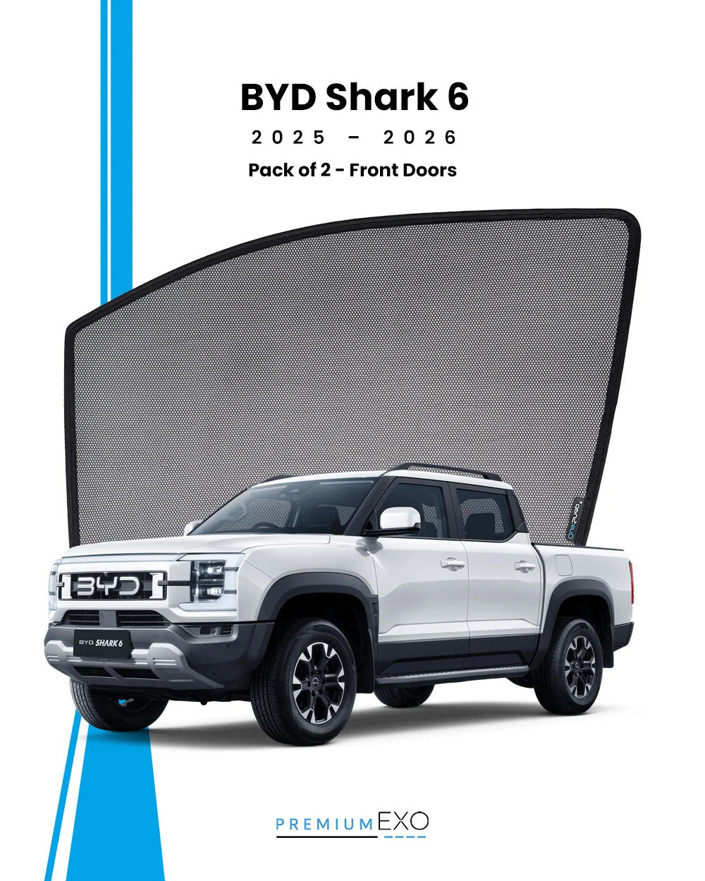 BYD Shark 6 2025-2026 Front Window Car Sun Shades