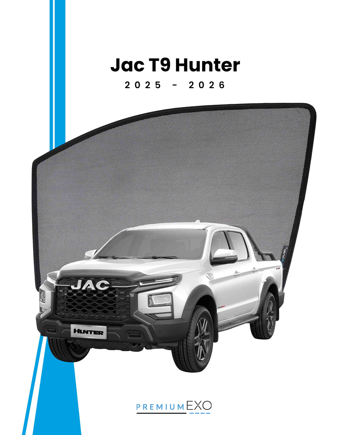 JAC T9 Hunter 2025-2026 Car Window Sun Shades – PremiumExo