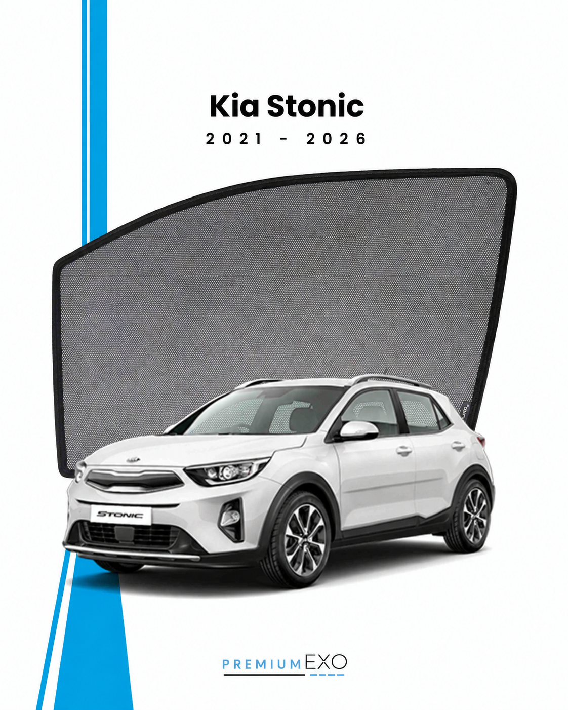 Kia Stonic 2021-2026 Car Window Sun Shades