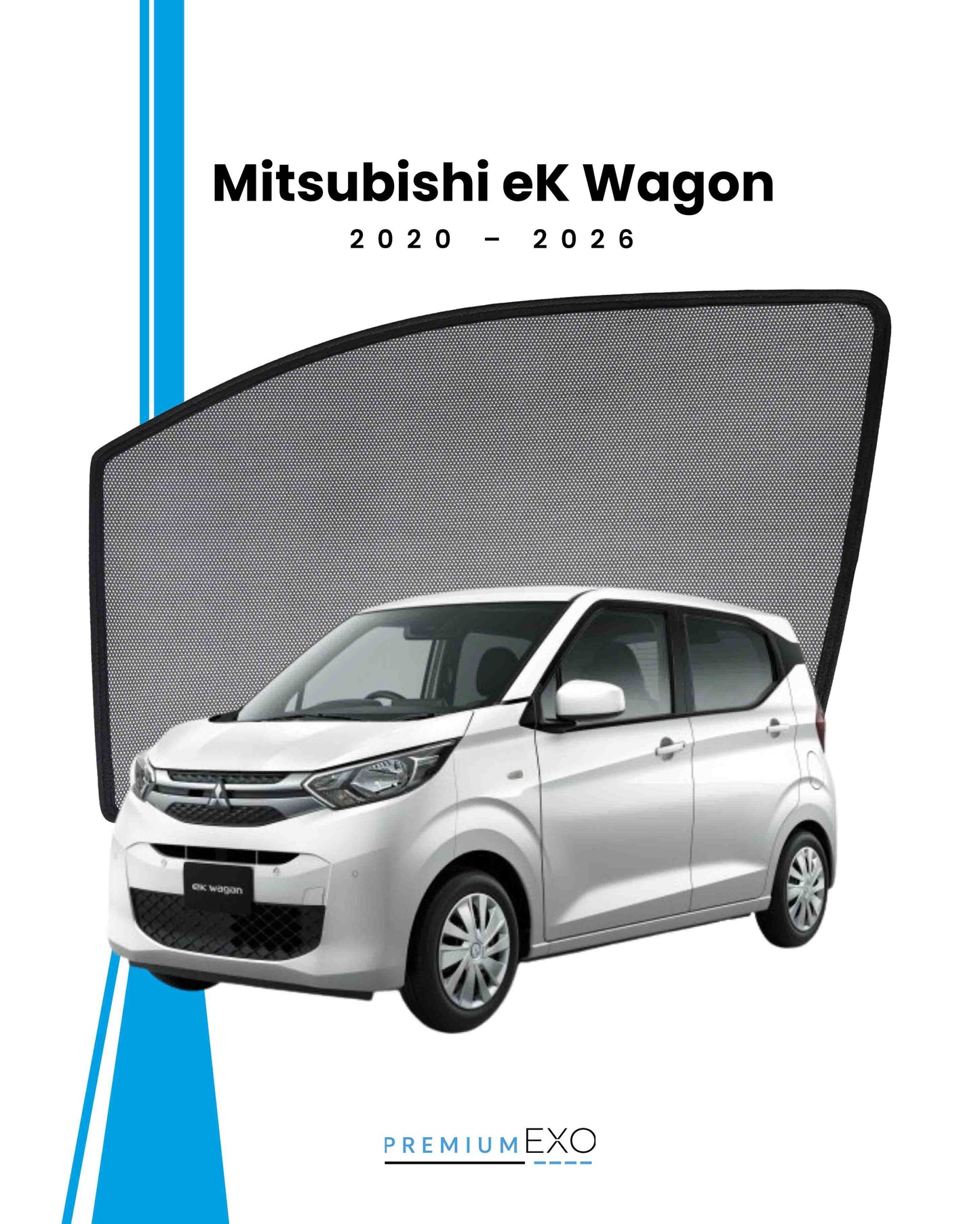 Mitsubishi eK Wagon 2020–2026 Car Window Sun Shades