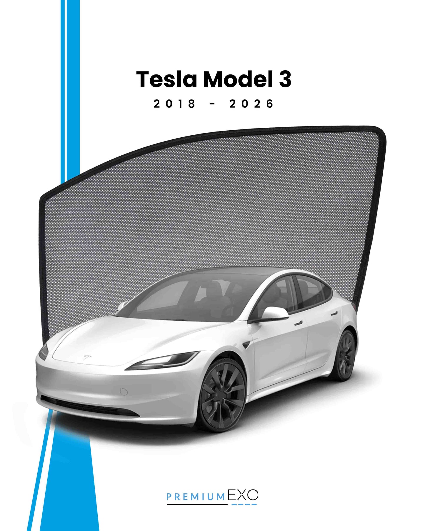 Tesla Model 3 2018–2026 Car Window Sun Shades