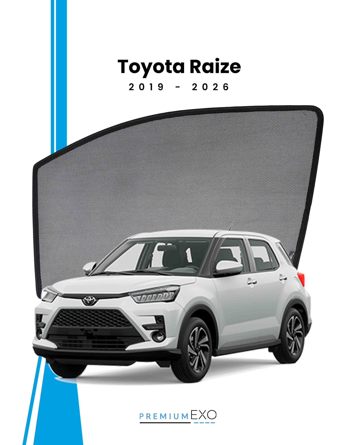 Toyota Raize 2019-2026 Car Window Sun Shades