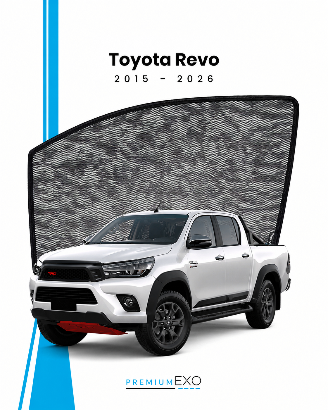 Toyota Hilux Revo 2015–2026 Car Window Sun Shades