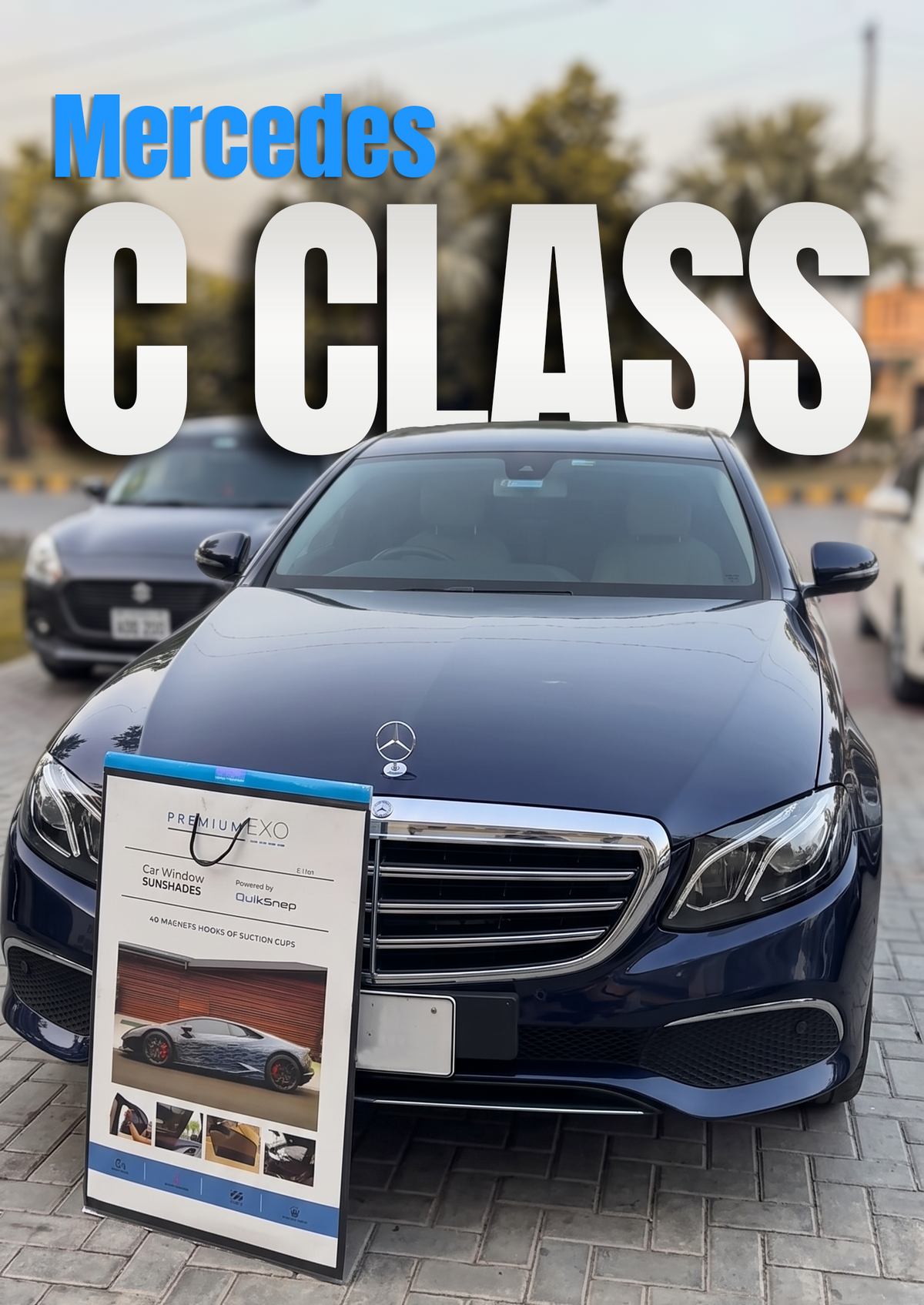 Mercedes C Class 2007–2014 Car Window Sun Shades